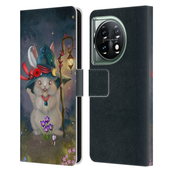 Ash Evans Graphics Magic Bunny Leather Book Wallet Case Cover For OnePlus 11 5G