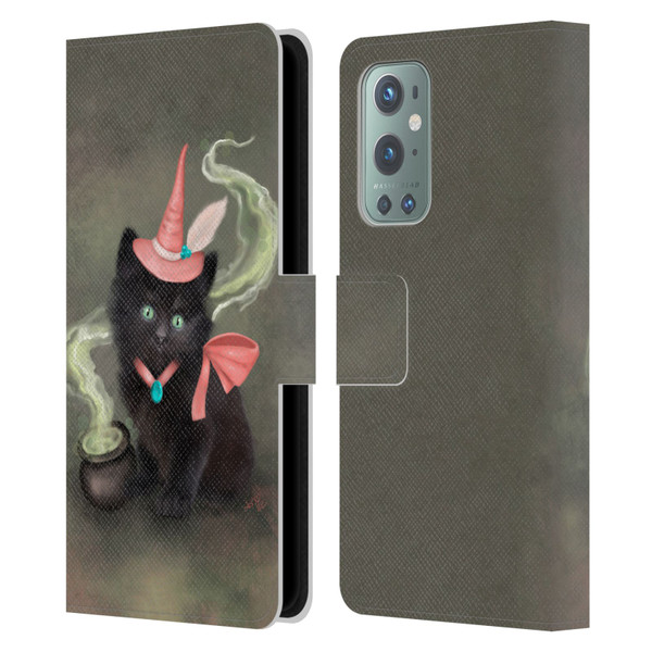 Ash Evans Graphics Familiar Spell Leather Book Wallet Case Cover For OnePlus 9