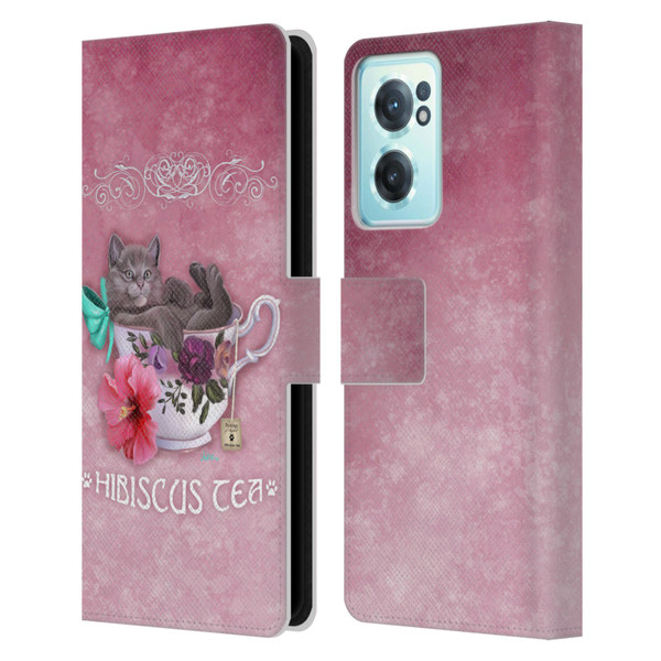 Ash Evans Graphics Hibiscus Tea Leather Book Wallet Case Cover For OnePlus Nord CE 2 5G