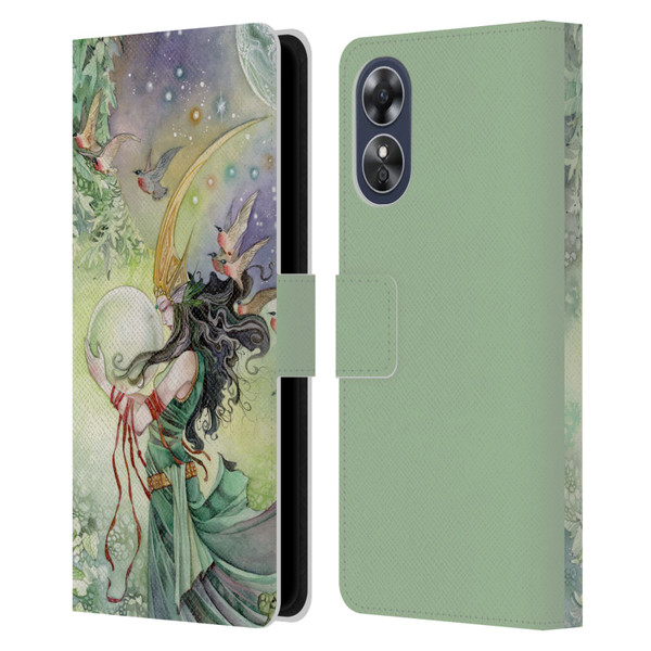 Stephanie Law Art World Leather Book Wallet Case Cover For OPPO A17