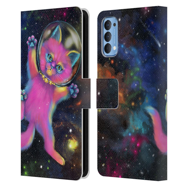 Ash Evans Graphics Lost In Space Leather Book Wallet Case Cover For OPPO Reno 4 5G