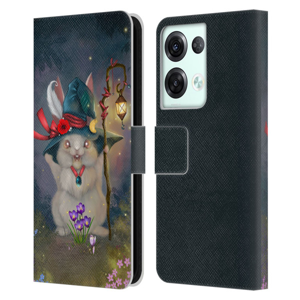 Ash Evans Graphics Magic Bunny Leather Book Wallet Case Cover For OPPO Reno8 Pro