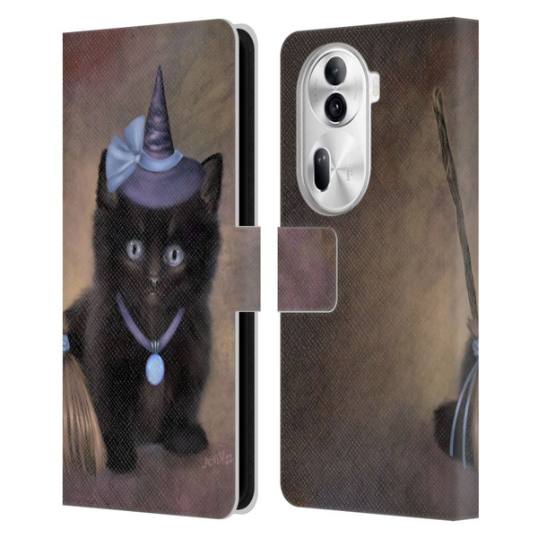 Ash Evans Graphics Broomstick Leather Book Wallet Case Cover For OPPO Reno11