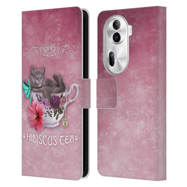 Ash Evans Graphics Hibiscus Tea Leather Book Wallet Case Cover For OPPO Reno11