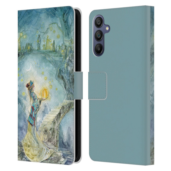 Stephanie Law Art Festival Night Leather Book Wallet Case Cover For Samsung Galaxy A15