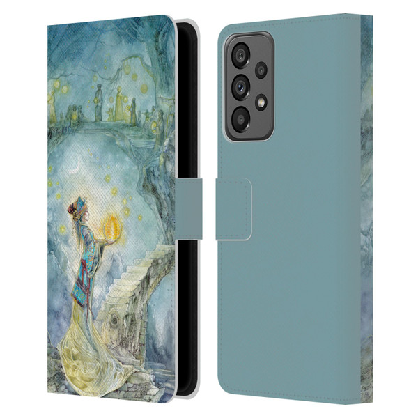 Stephanie Law Art Festival Night Leather Book Wallet Case Cover For Samsung Galaxy A73 5G (2022)
