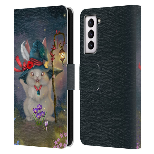 Ash Evans Graphics Magic Bunny Leather Book Wallet Case Cover For Samsung Galaxy S21 5G