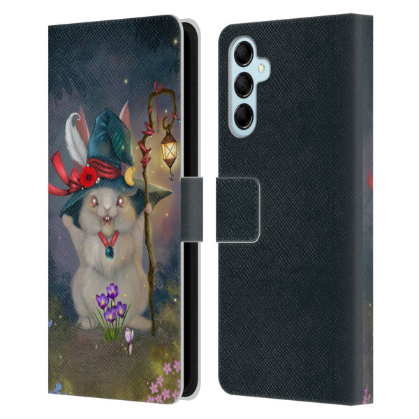 Ash Evans Graphics Magic Bunny Leather Book Wallet Case Cover For Samsung Galaxy M14 5G