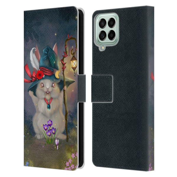 Ash Evans Graphics Magic Bunny Leather Book Wallet Case Cover For Samsung Galaxy M53 (2022)