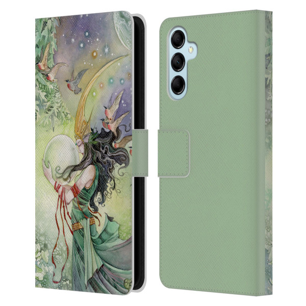 Stephanie Law Art World Leather Book Wallet Case Cover For Samsung Galaxy M14 5G