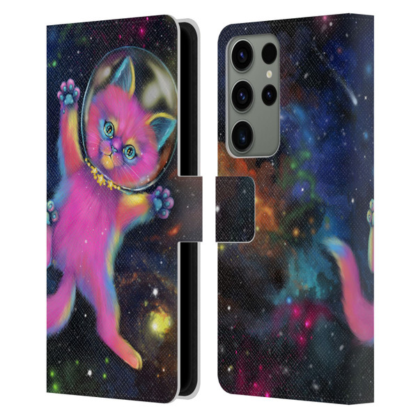 Ash Evans Graphics Lost In Space Leather Book Wallet Case Cover For Samsung Galaxy S23 Ultra 5G