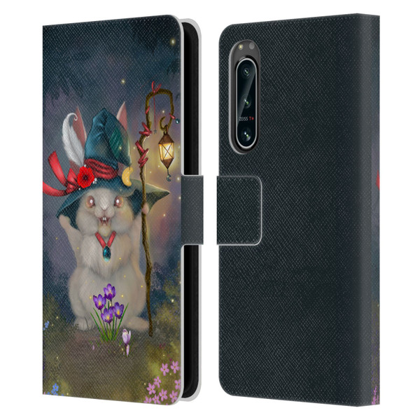 Ash Evans Graphics Magic Bunny Leather Book Wallet Case Cover For Sony Xperia 5 IV
