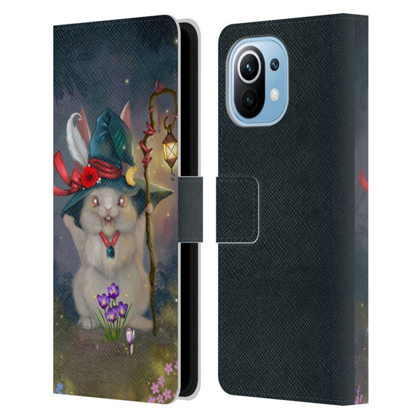 Ash Evans Graphics Magic Bunny Leather Book Wallet Case Cover For Xiaomi Mi 11