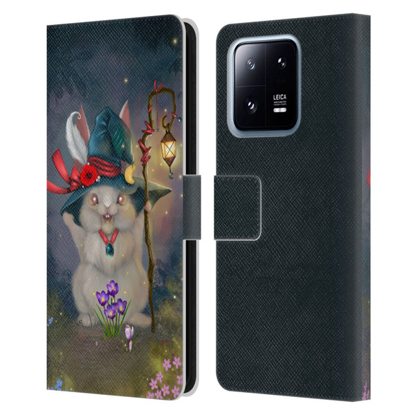 Ash Evans Graphics Magic Bunny Leather Book Wallet Case Cover For Xiaomi 13 Pro 5G