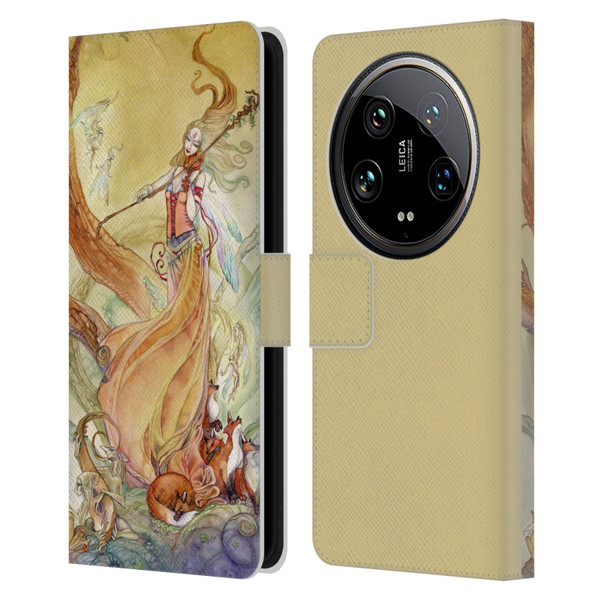 Stephanie Law Art Violin Leather Book Wallet Case Cover For Xiaomi 14 Ultra