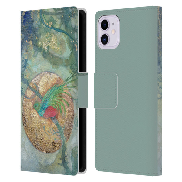 Stephanie Law Graphics Bird Leather Book Wallet Case Cover For Apple iPhone 11