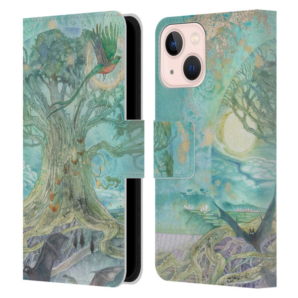 Stephanie Law Graphics Tree Leather Book Wallet Case Cover For Apple iPhone 13 Mini