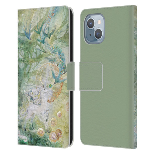 Stephanie Law Graphics Meeting Leather Book Wallet Case Cover For Apple iPhone 14