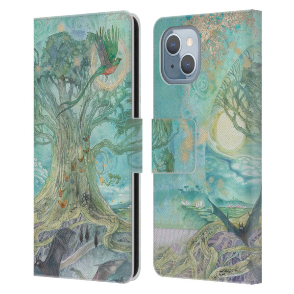 Stephanie Law Graphics Tree Leather Book Wallet Case Cover For Apple iPhone 14