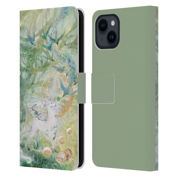 Stephanie Law Graphics Meeting Leather Book Wallet Case Cover For Apple iPhone 15