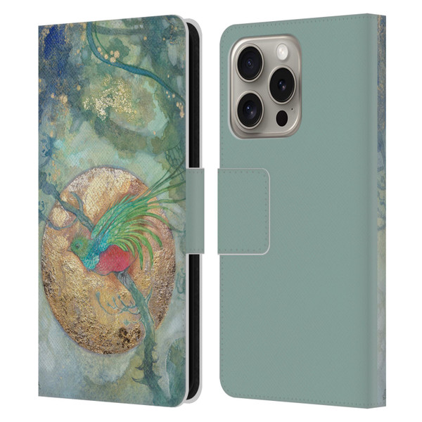 Stephanie Law Graphics Bird Leather Book Wallet Case Cover For Apple iPhone 16 Pro