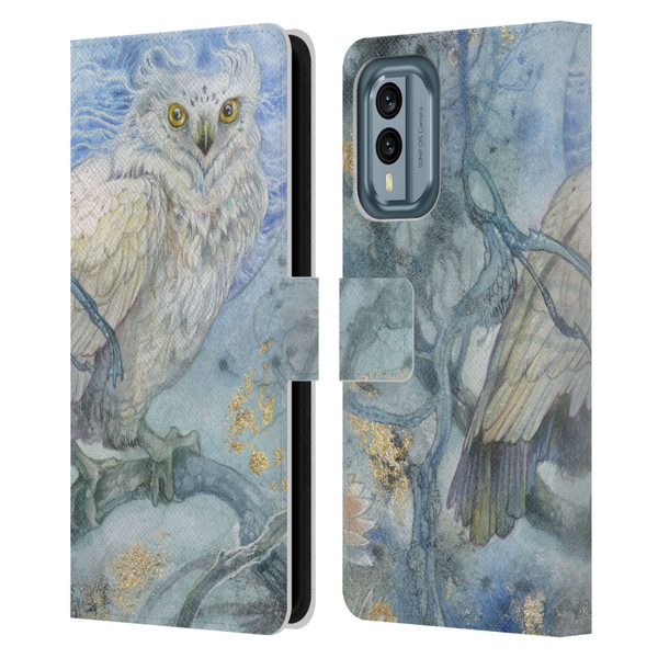 Stephanie Law Graphics Owl Leather Book Wallet Case Cover For Nokia X30