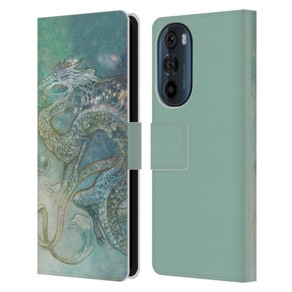 Stephanie Law Graphics Dragon Leather Book Wallet Case Cover For Motorola Edge 30
