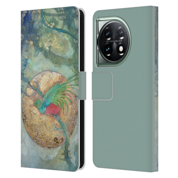 Stephanie Law Graphics Bird Leather Book Wallet Case Cover For OnePlus 11 5G