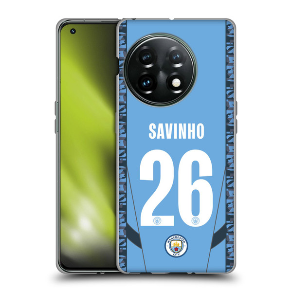 Manchester City Man City FC 2024/25 Players Home Kit Savinho Soft Gel Case for OnePlus 11 5G