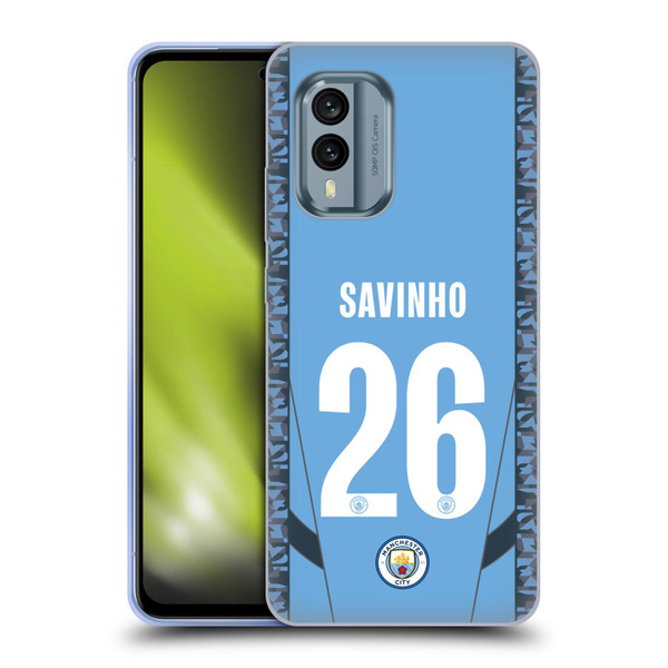 Manchester City Man City FC 2024/25 Players Home Kit Savinho Soft Gel Case for Nokia X30