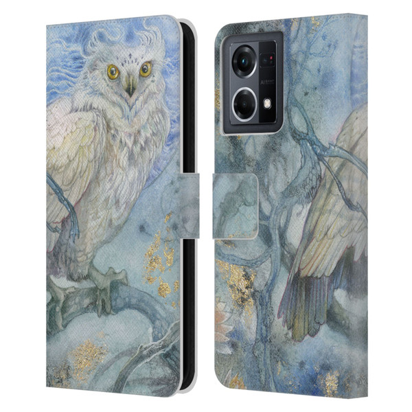 Stephanie Law Graphics Owl Leather Book Wallet Case Cover For OPPO Reno8 4G