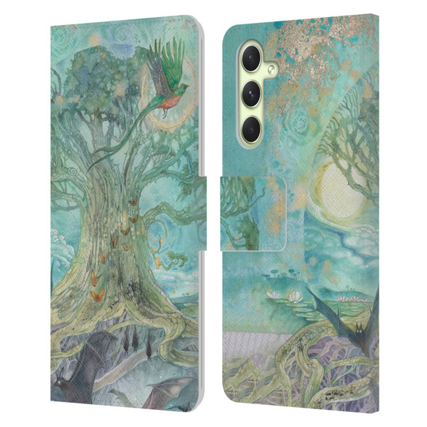 Stephanie Law Graphics Tree Leather Book Wallet Case Cover For Samsung Galaxy A54 5G