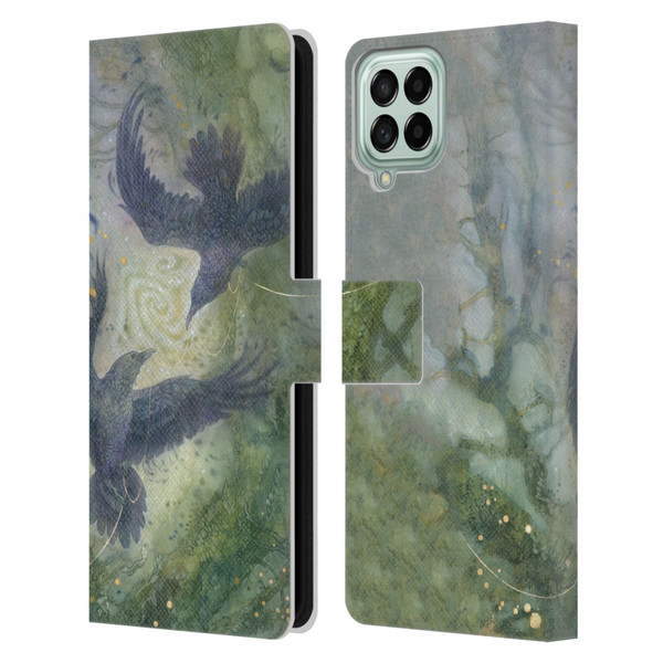 Stephanie Law Graphics Huginn And Muninn Leather Book Wallet Case Cover For Samsung Galaxy M53 (2022)