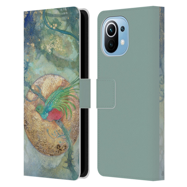 Stephanie Law Graphics Bird Leather Book Wallet Case Cover For Xiaomi Mi 11