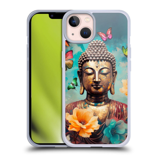 Mark Ashkenazi Buddha Lotus And Butterfly Soft Gel Case for Apple iPhone 13