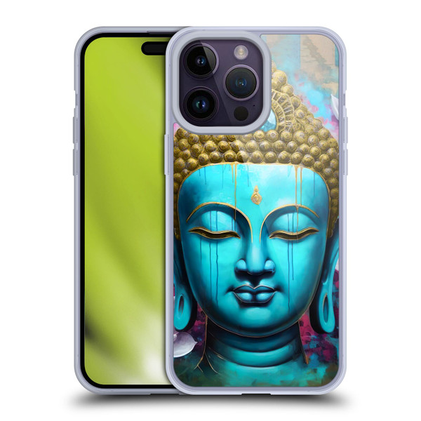 Mark Ashkenazi Buddha Face Lotus Soft Gel Case for Apple iPhone 14 Pro Max