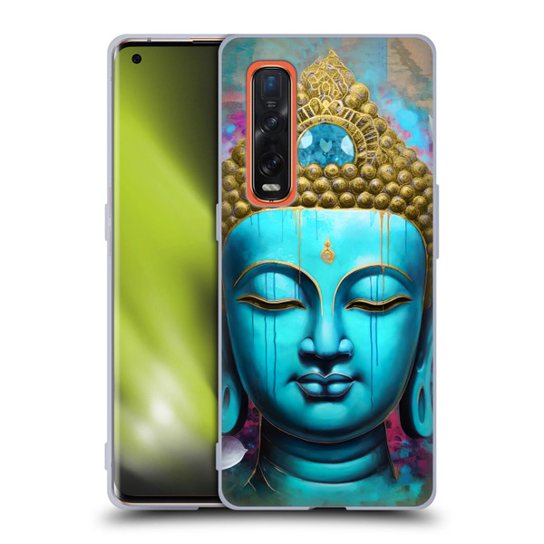 Mark Ashkenazi Buddha Face Lotus Soft Gel Case for OPPO Find X2 Pro 5G