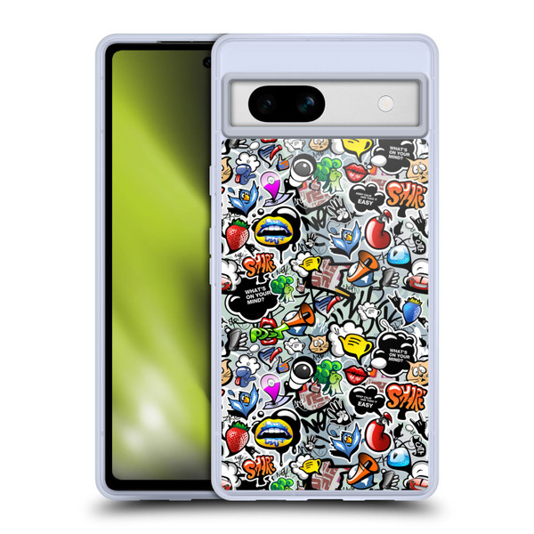 Mark Ashkenazi Graffiti Social Media Soft Gel Case for Google Pixel 7a