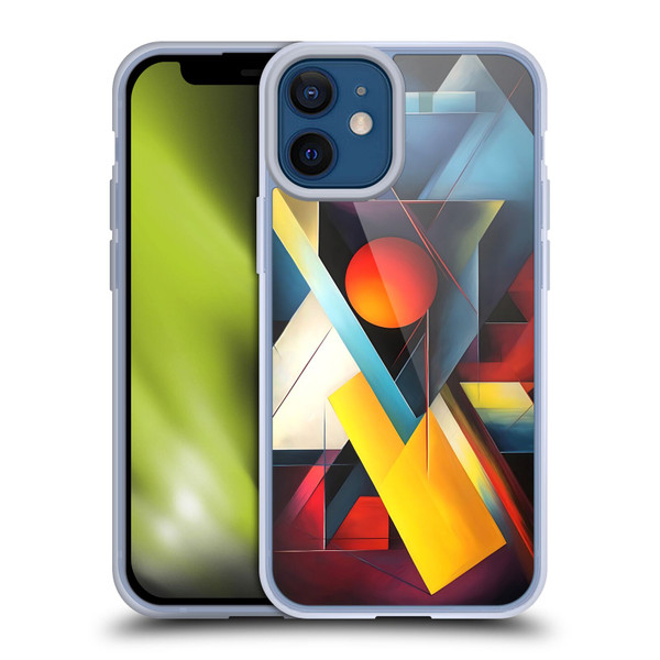 Mark Ashkenazi Mix Patterns Triangle Modern Abstract Soft Gel Case for Apple iPhone 12 Mini