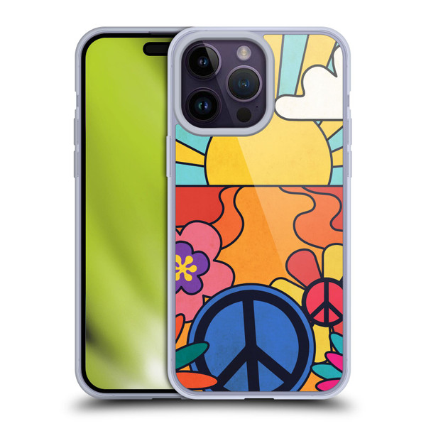 Mark Ashkenazi Mix Patterns Groovy Retro Soft Gel Case for Apple iPhone 14 Pro Max