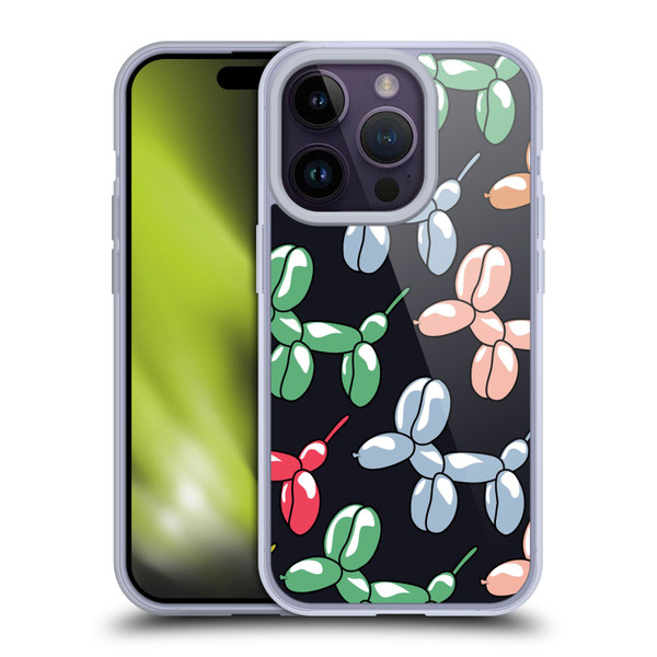Mark Ashkenazi Mix Patterns Balloons Soft Gel Case for Apple iPhone 14 Pro