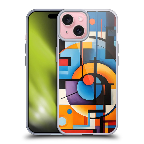 Mark Ashkenazi Mix Patterns Modern Abstract Soft Gel Case for Apple iPhone 15