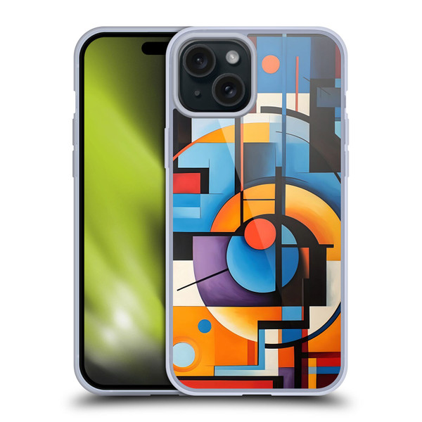 Mark Ashkenazi Mix Patterns Modern Abstract Soft Gel Case for Apple iPhone 15 Plus