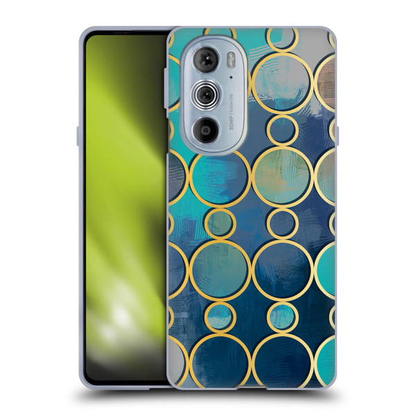 Mark Ashkenazi Mix Patterns Turquoise Soft Gel Case for Motorola Edge X30