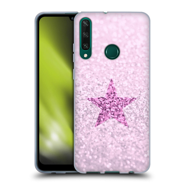 Monika Strigel Glitter Star Pastel Pink Soft Gel Case for Huawei Y6p