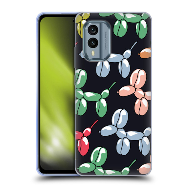 Mark Ashkenazi Mix Patterns Balloons Soft Gel Case for Nokia X30