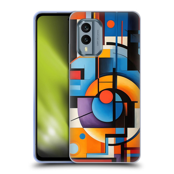 Mark Ashkenazi Mix Patterns Modern Abstract Soft Gel Case for Nokia X30