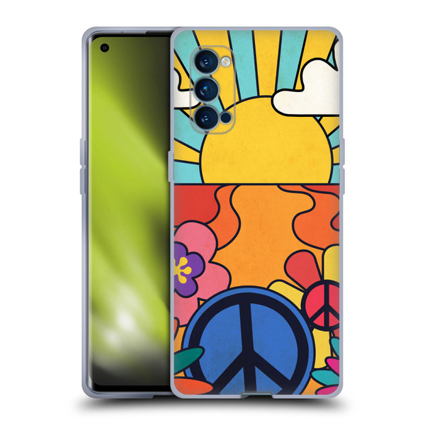 Mark Ashkenazi Mix Patterns Groovy Retro Soft Gel Case for OPPO Reno 4 Pro 5G