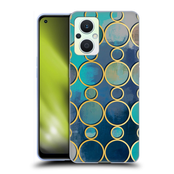 Mark Ashkenazi Mix Patterns Turquoise Soft Gel Case for OPPO Reno8 Lite