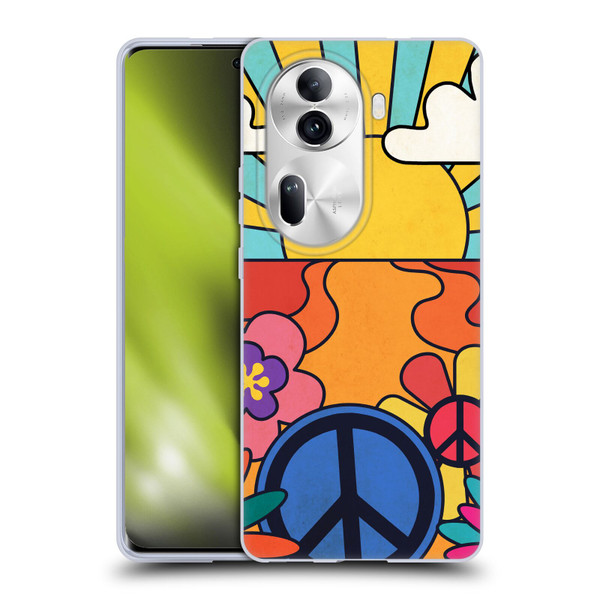 Mark Ashkenazi Mix Patterns Groovy Retro Soft Gel Case for OPPO Reno11 Pro